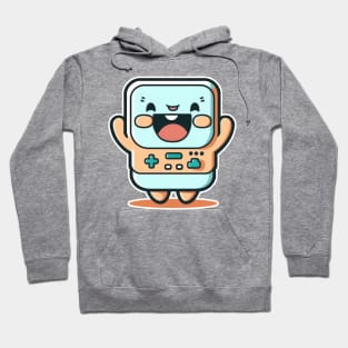 Cute happy kawaii arcade game avatar Hoodie